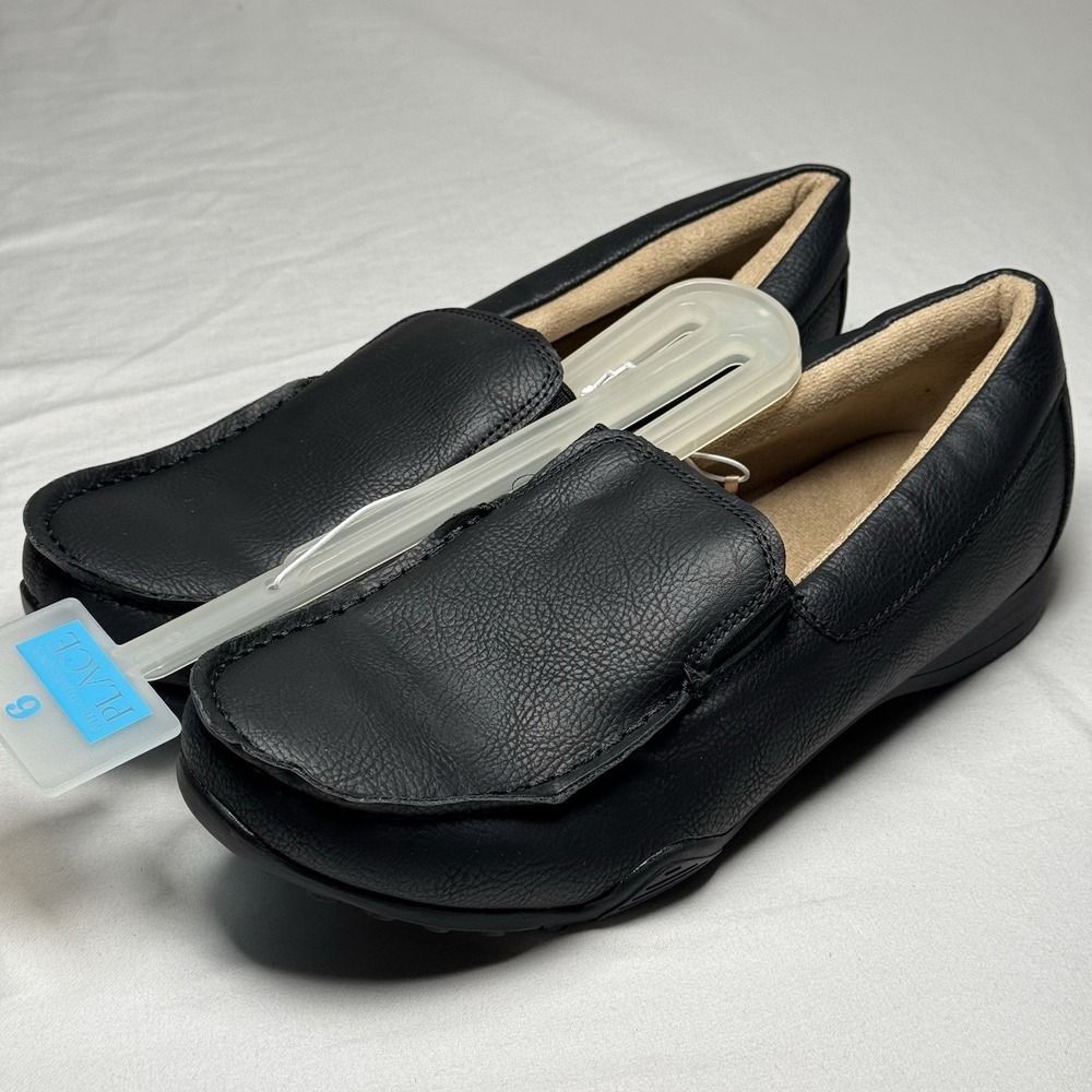 The Children's Place Kids Slip On Shoes Black Casual Loafer Size 6